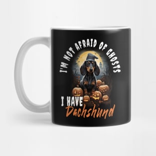 Dachshund Dog Ghost Guardian Vintage Halloween Funny Mug